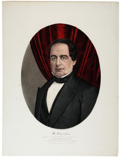 Hannibal Hamlin, 1860 autorstwa N. and Ives, J.M. Currier