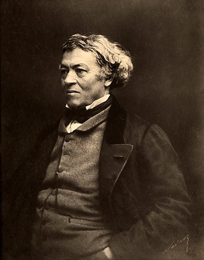 Portret francuskiego malarza, Jean Baptiste Camille Corot autorstwa Nadar