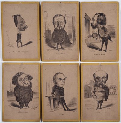 6 Portraits-Charge (Opłata za portrety): Jules de Premaray (Jules Martial Regnault autorstwa Nadar