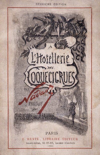 Zarezerwuj „Hotellerie des coquecicrues””. Notatki ołówkowe, przedmowa Theodore de Banville autorstwa Nadar