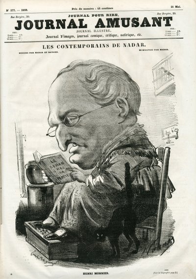 Okładka „Le Journal Amusant”, 05 maja 1859 (ryba) autorstwa Nadar