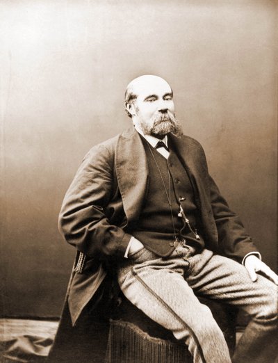 Portret Paula Fevala, filetonisty z okresu Gaboriau i Ponson du Terrail 1817-1887 (foto) autorstwa Nadar