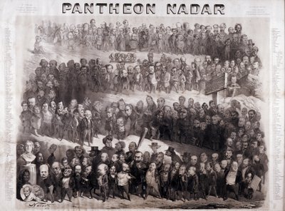 Panteon Nadar reprezentujący wielkie postacie historyczne XIX wieku (osobowości intelektualne i polityczne) autorstwa Nadar