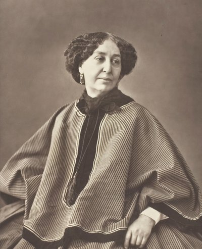Georges Sand urodzona jako Amantine Lucile Aurore Dupin, francuska powieściopisarka, 1804-1876, 1864. autorstwa Nadar