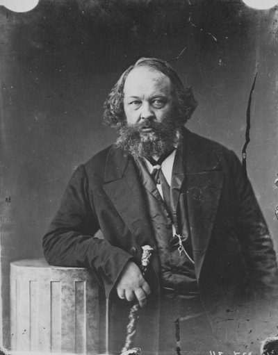 Michaił Bakunin, rosyjski rewolucjonista i teoretyk anarchizmu, ok. 1863 r. autorstwa Nadar