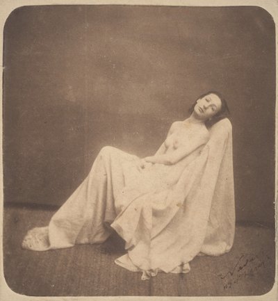 [Model siedzący, częściowo udrapowany], 1856-59. autorstwa Nadar