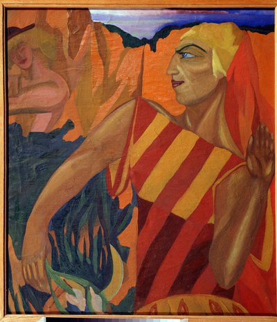 Medee - Projekt kostiumu dla baletu Złote runo (Medea. Projekt kostiumu dla baletu Złote runo) - Obraz Nadhezhdy Vladimirovna Lermontova (1885-1921), olej na płótnie autorstwa Nadezhda Vladimirovna Lermontova