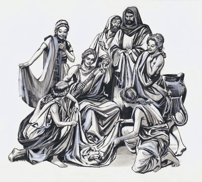 Achilles i Ulisses (gwasz na papierze) autorstwa Nadir Quinto