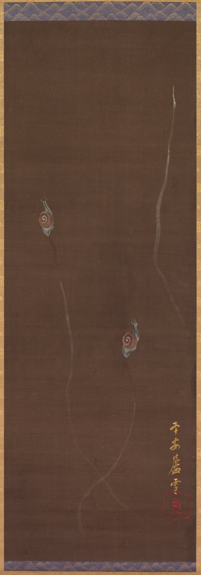 ślimaki autorstwa Nagasawa Rosetsu