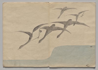 Scena z Kōrin Picture Book (tom 1) autorstwa Nakamura Hochu
