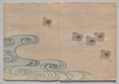 Scena z Kōrin Picture Book (tom 1) autorstwa Nakamura Hochu