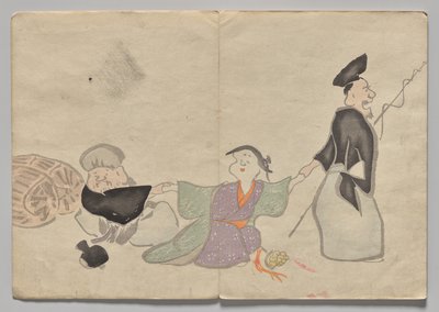 Scena z Kōrin Picture Book (tom 1) autorstwa Nakamura Hochu