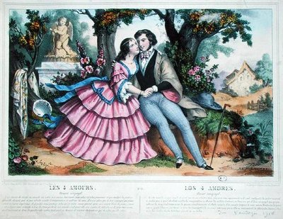 Cztery miłości, miłość małżeńska (kolor lito) autorstwa Napoleon (after) Thomas