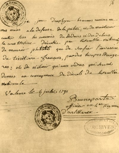 Przysięga konstytucyjna Napoleona, 6 lipca 1791, 1921. autorstwa Napoleon Bonaparte I