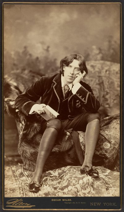 Oscar Wilde, 1882 (srebrodruk albumowy) autorstwa Napoleon Sarony