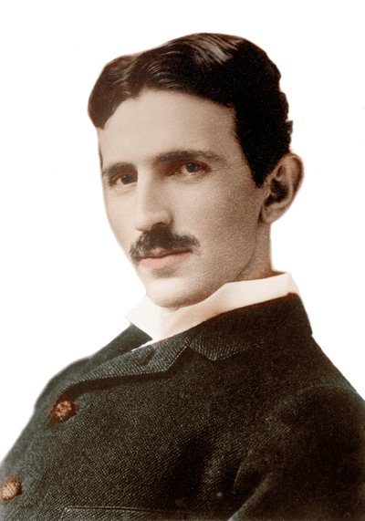 Portret Nikoli Tesli (1856-1943) (Nikolaj) - urodzonego w Chorwacji serbskiego inżyniera, fizyka i wynalazcy - Fotografia: Napoleon Sarony (1821-1896) 1890 autorstwa Napoleon Sarony