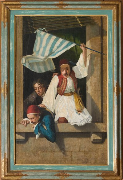 Scena Rewolucji Greckiej (olej na płótnie) autorstwa Narciso Malatesta