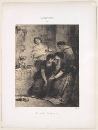 Łzy wdowieństwa, 1830-76., 1830-76. autorstwa Narcisse Virgile Diaz de la Peña