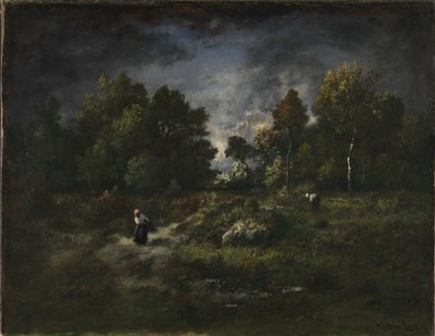 Pejzaż leśny ze zbieraczami drewna autorstwa Narcisse Virgile Diaz de la Peña
