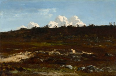 Pogański. Pochyły teren w Apremont z bruzdami piasku autorstwa Narcisse Virgilio Diaz de la Peña