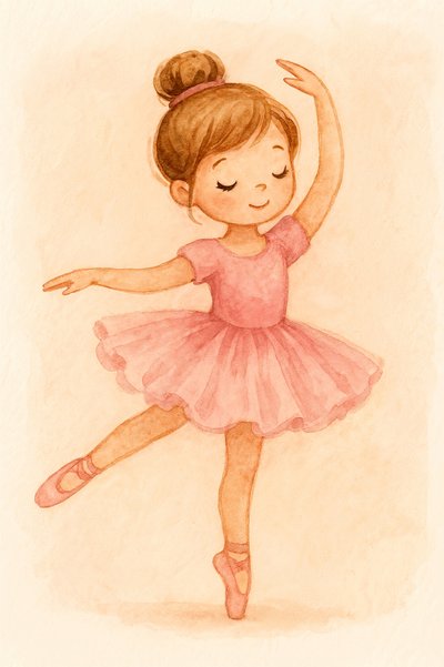 Marzycielska różowa balerina autorstwa Natalie Bruns
