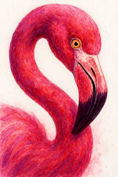 Elegancki różowy flaming autorstwa Natalie Bruns
