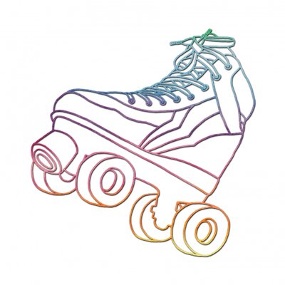 Retro Rainbow Skate autorstwa Natalie Bruns