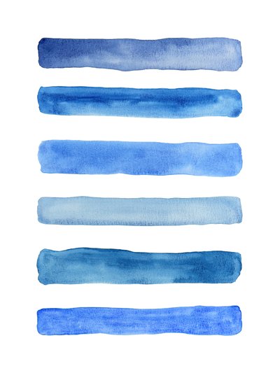 Spokojny niebieski gradient autorstwa Natalie Bruns