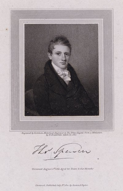 Thomas Spencer, angielski pastor kongregacyjny (grafika) autorstwa Nathan Cooper Branwhite