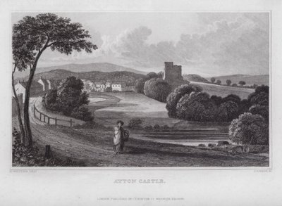 Zamek Ayton (grawerowanie) autorstwa Nathaniel (after) Whittock
