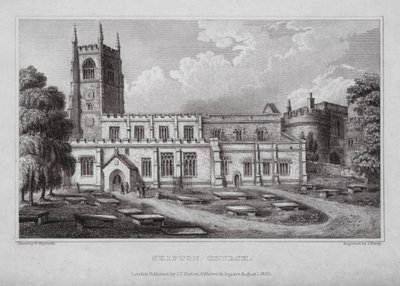Skipton Church (grawerowanie) autorstwa Nathaniel (after) Whittock