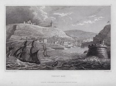 Whitby Bay (grawerowanie) autorstwa Nathaniel (after) Whittock