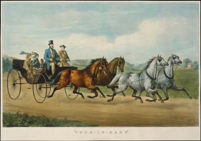 Czwórka, 1861., 1861. Twórcy: Nathaniel Currier, James Merritt Ives, Currier i Ives. autorstwa Currier and Ives