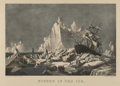 Nipped in the Ice, 1876-94., 1876-94. Twórcy: Nathaniel Currier, James Merritt Ives, Currier i Ives. autorstwa Currier and Ives