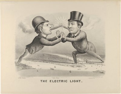 The Electric Light, 1880., 1880. Twórcy: Nathaniel Currier, James Merritt Ives, Currier i Ives. autorstwa Currier and Ives