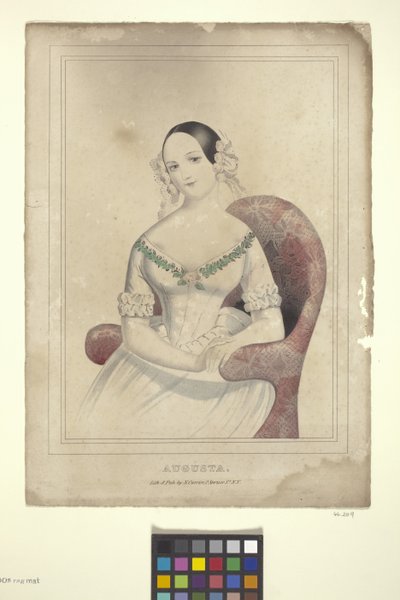 Augusta (litografia ręcznie kolorowana) autorstwa Nathaniel Currier