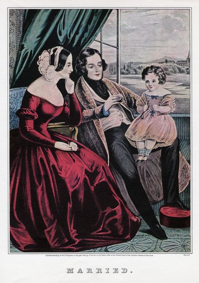 Żonaty, 1845. autorstwa Nathaniel Currier