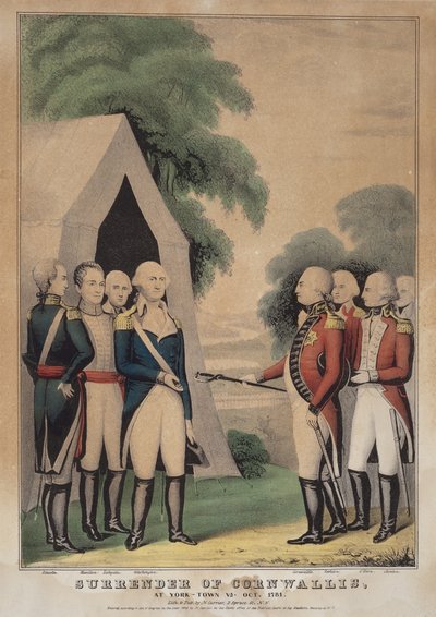 Kapitulacja Cornwallisa: w York-Town w stanie Wirginia, październik 1781 r. autorstwa Nathaniel Currier