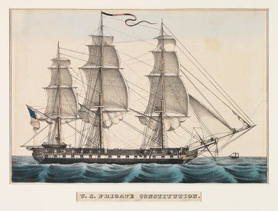 Amerykańska fregata Constitution autorstwa Nathaniel Currier