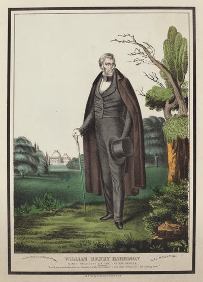 William Henry Harrison: dziewiąty prezydent Stanów Zjednoczonych autorstwa Nathaniel Currier