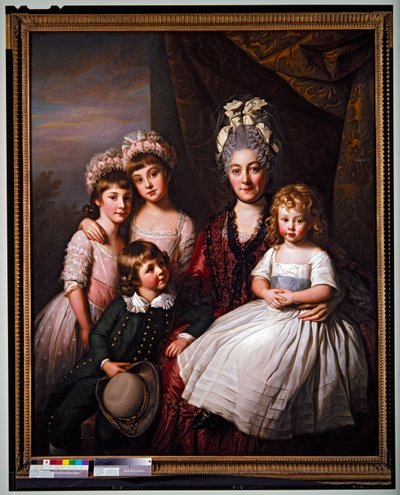 Lady Cooper w otoczeniu dzieci, niedatowane (płótno) autorstwa Nathaniel Dance