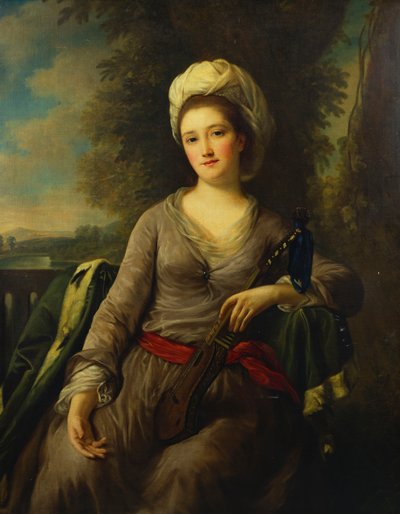 Portret damy, prawdopodobnie pani Wells autorstwa Nathaniel Dance Holland