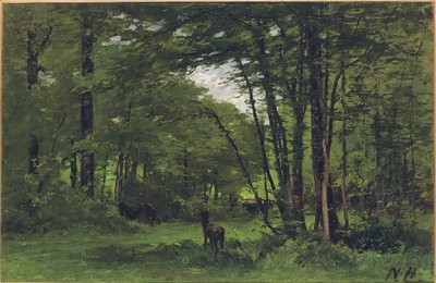 Ogrodzenie graniczne, Las Fontainebleau, ok. 1868 r. autorstwa Nathaniel II Hone