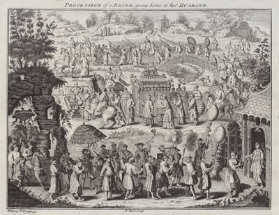 Procesja panny młodej idącej do domu do męża autorstwa Nathaniel Parr