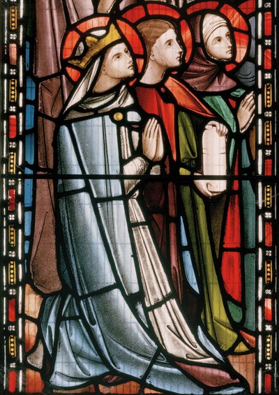 Chrystus w majestacie w asyście świętych, detal, 1863 (witraż) autorstwa Nathaniel Westlake