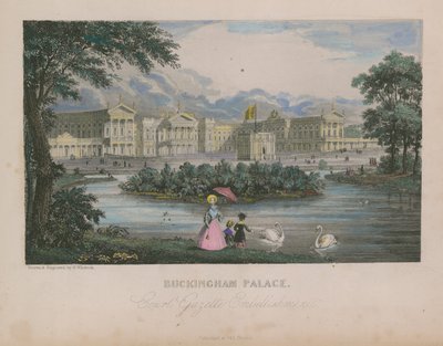 Ogólny widok na Pałac Buckingham autorstwa Nathaniel Whittock