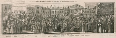 Lord Burmistrz przyjmujący Jej Wysokość w Temple Bar autorstwa Nathaniel Whittock