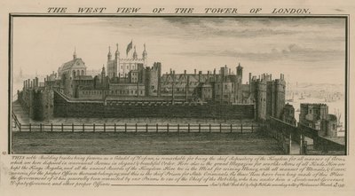 Zachodni widok na Tower of London autorstwa Nathaniel and Samuel Buck