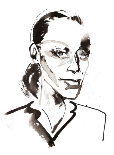 Ingrid Thulin, 2025 (atrament) autorstwa Neale Osborne
