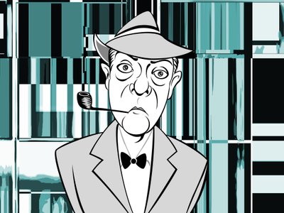 Jacques Tati (cyfrowy) autorstwa Neale Osborne